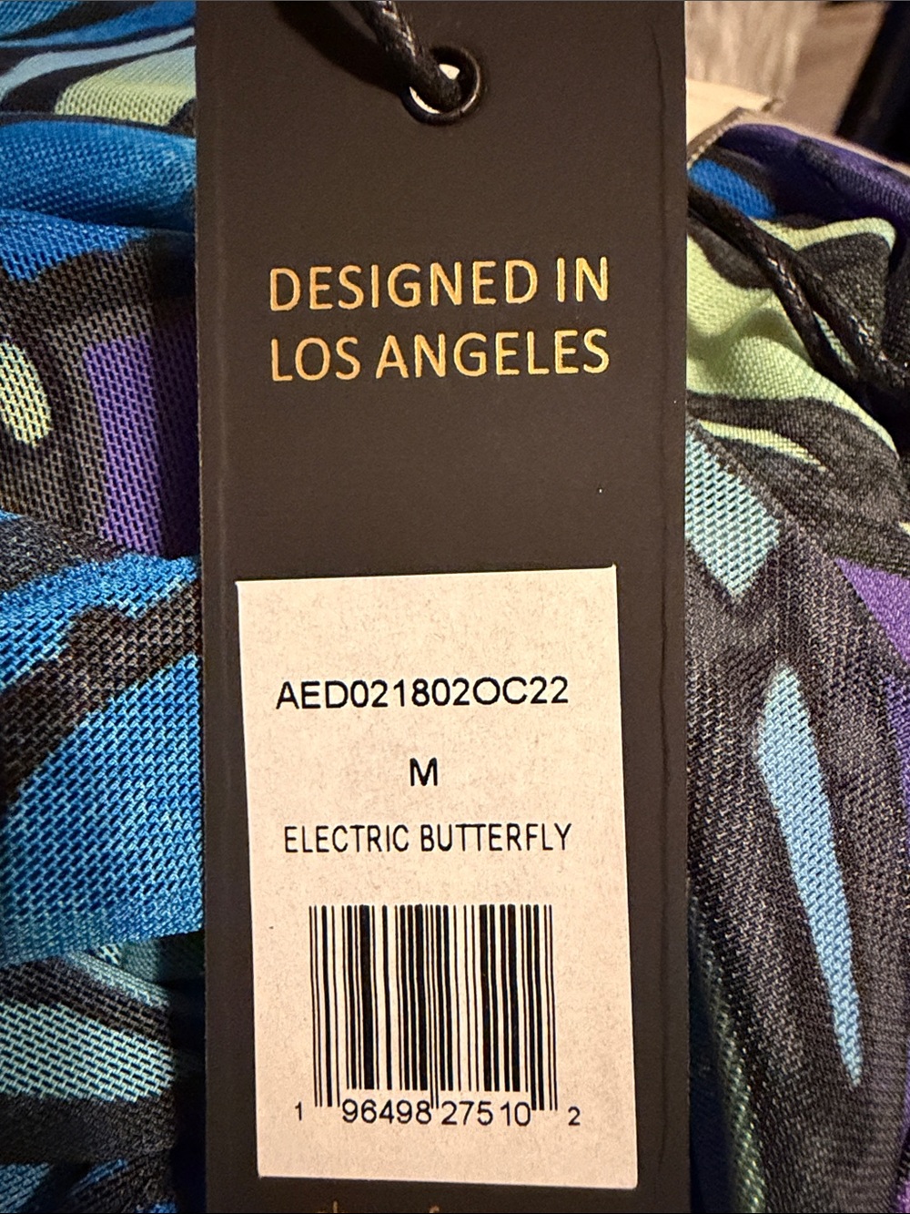Afrm dress Justine lace up mini electric butterfly - Picture 5 of 6